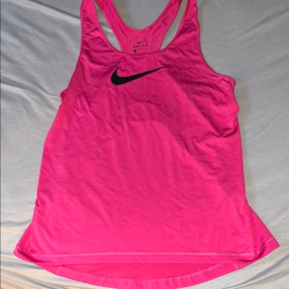 Pink nike dri-fit work out tank